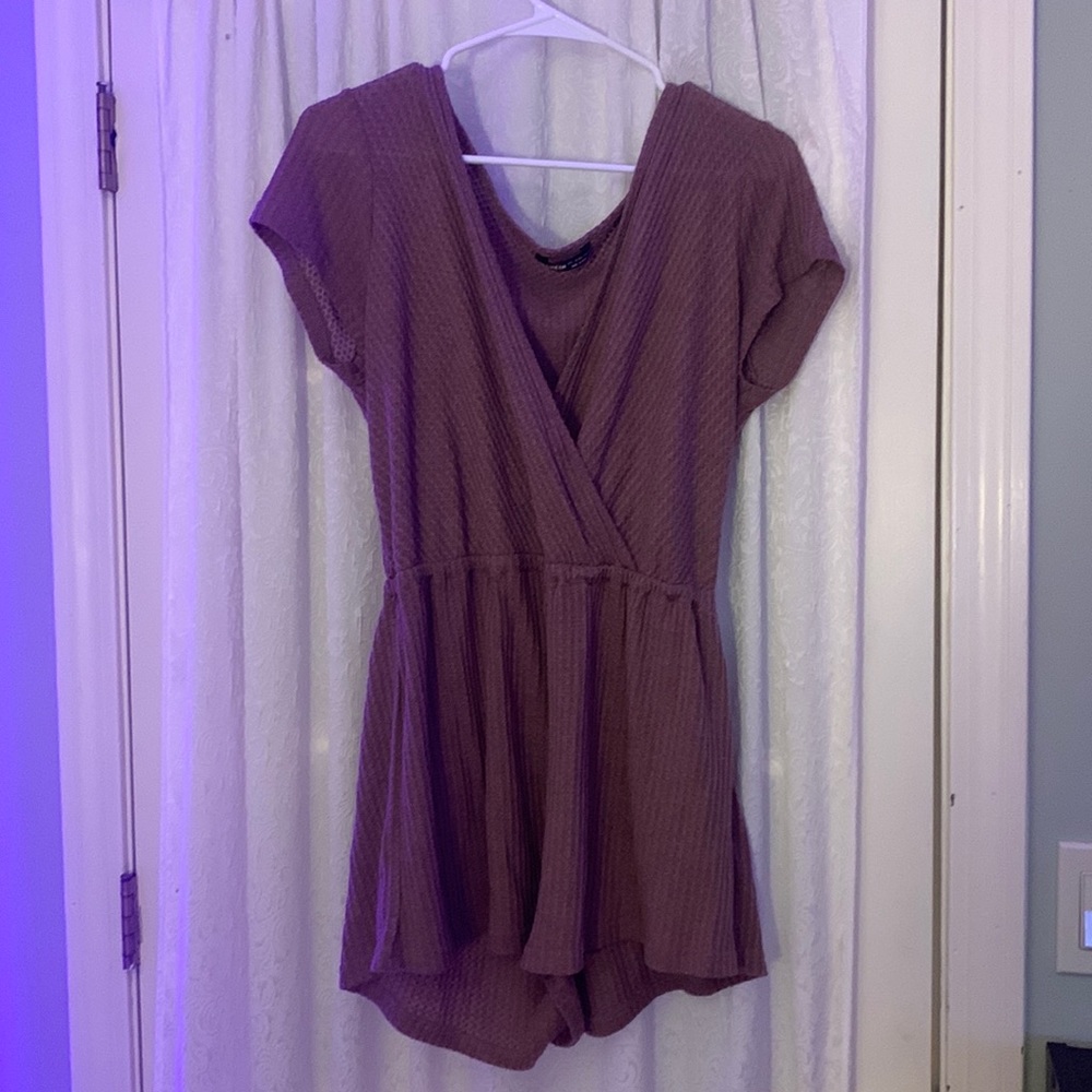 purple romper from shein size large